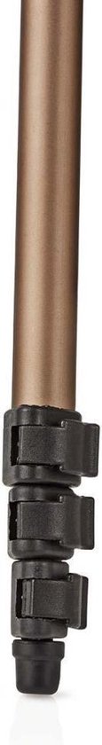 Nedis Statief - Maximaal draagvermogen: 1.5 kg - Minimale werkhoogte: 35.0 cm - Maximale werkhoogte: 106.0 cm - 3 Segmenten - Pan & Tilt - Inclusief reistas - ABS / Aluminium - Brons / Zilver - afbeelding 12