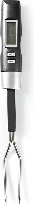 Nedis Vleesthermometer - Temperatuurinstelling - LCD-Scherm - 0 - 110 °C - Zilver / Zwart - afbeelding 1