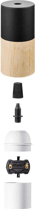 Home sweet home combi fitting rond E27 - / hout - 2e kans - afbeelding 17