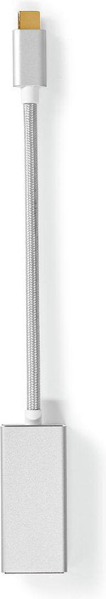 Nedis USB-C Adapter - USB 3.2 Gen 1 - USB-C Male - Mini DisplayPort Female - 0.20 m - Rond - Verguld - Gevlochten / Nylon - Zilver - Cover Window Box - afbeelding 3