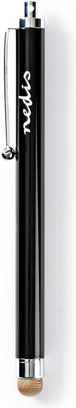 Nedis Stylus Pen - Gebruikt voor: Smartphone / Tablet - Koperdoek Tip - 1 Stuks - Met clip - Zwart - afbeelding 1