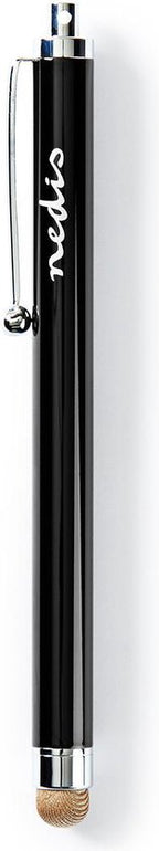 Nedis Stylus Pen - Gebruikt voor: Smartphone / Tablet - Koperdoek Tip - 1 Stuks - Met clip - Zwart - afbeelding 1