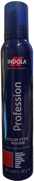 Indola Profession  Haarverf styling mousse Mahonie 200ml - afbeelding 2