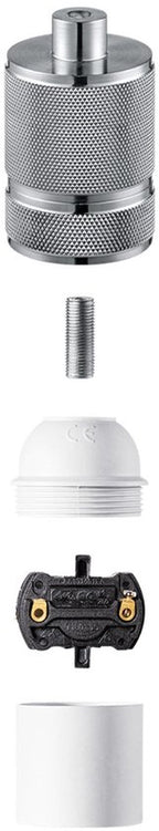 Home Sweet Home - E27 fItting - Geborsteld staal - 4.6/4.6/7cm - Cilinder - voor E27 lamphouder gemaakt van Aluminium - geschikt voor E27 lichtbron - afbeelding 6