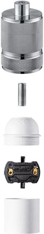 Home Sweet Home - E27 fItting - Geborsteld staal - 4.6/4.6/7cm - Cilinder - voor E27 lamphouder gemaakt van Aluminium - geschikt voor E27 lichtbron - afbeelding 10