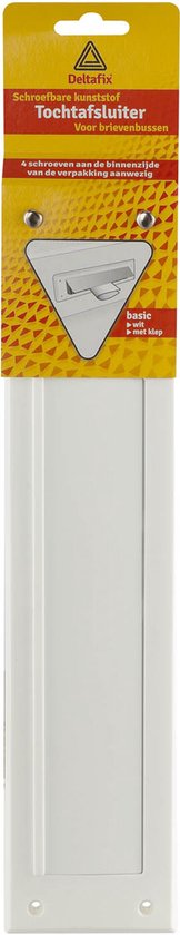 Deltafix Brievenbus brievenbustochtplaat met klep     wit - afbeelding 1