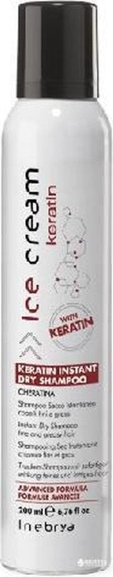 Inebrya - Ice Cream Keratin Instant Dry Shampoo suchy szampon do włosów 200ml - afbeelding 1