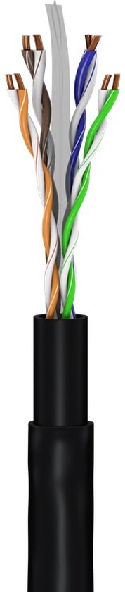 Goobay U/UTP CAT6 Gigabit outdoor netwerkkabel / zwart - 10 meter - afbeelding 12