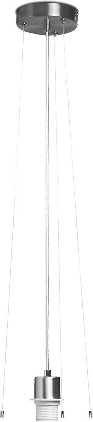 Home Sweet Home - Moderne verlichtingspendel Hover voor lampenkap - Geborsteld staal - 12.5/12.5/100cm - hanglamp gemaakt van Metaal - geschikt - afbeelding 1