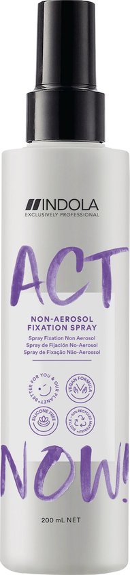 Indola - ActNow Non-Aerosol Fixation Spray - 200ml - afbeelding 1