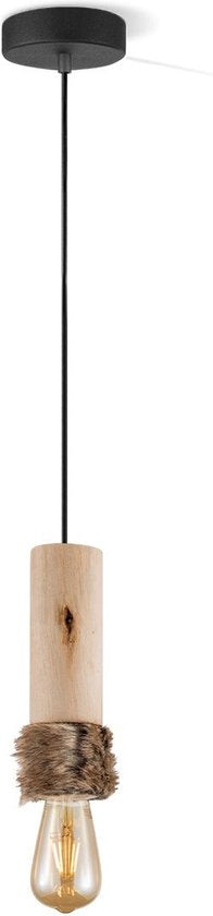 Home Sweet Home - Landelijke Hanglamp Furdy - geschikt voor E27 LED lichtbron - hanglamp gemaakt van Hout - 10/10/130cm - Pendellamp geschikt voor - afbeelding 1