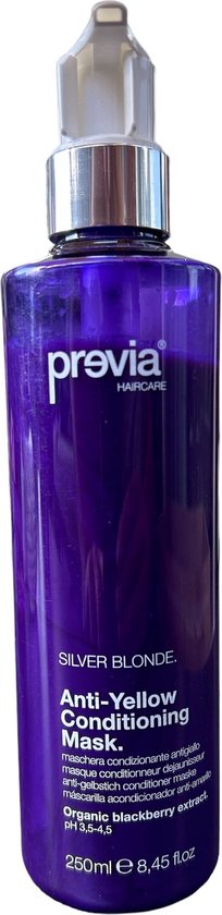 previa Silver Blonde Anti-Yellow Conditioning Mask 250ml - afbeelding 1