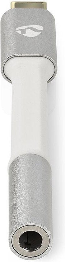 Nedis USB-C Adapter - USB 2.0 - USB-C Male - 3,5 mm Female - 0.08 m - Rond - Verguld - Gevlochten / Nylon - Wit / Zilver - Cover Window Box - afbeelding 3