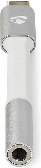 Nedis USB-C Adapter - USB 2.0 - USB-C Male - 3,5 mm Female - 0.08 m - Rond - Verguld - Gevlochten / Nylon - Wit / Zilver - Cover Window Box - afbeelding 3