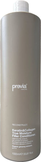 previa Reconstruct Keratin & Collagen Revitalising Filler Shampoo and Conditioner (2x 1000ml) - afbeelding 2