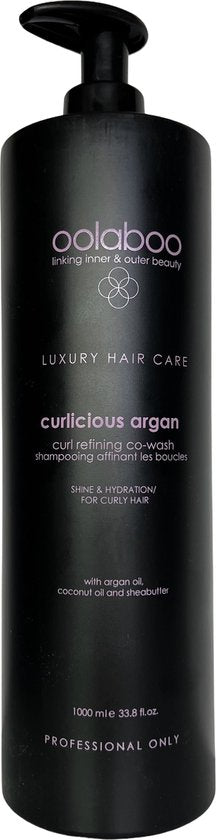 Curlicious Argan Curl Refining Co-Wash Shampoo voor gekruld haar 1000 ml - afbeelding 2