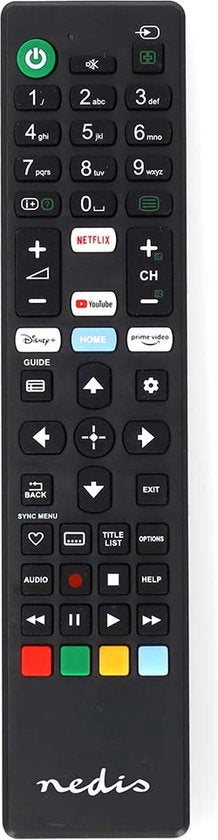 Nedis Vervangende Afstandsbediening - Geschikt voor: Sony - Vast - 1 Apparaat - Amazon Prime / Netflix Knop / Youtube Knop - Infrarood - Zwart - afbeelding 2