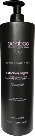 Curlicious Argan Curl Refining Co-Wash Shampoo voor gekruld haar 1000 ml - afbeelding 1