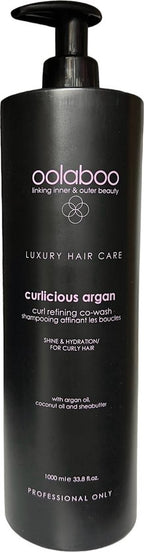 Curlicious Argan Curl Refining Co-Wash Shampoo voor gekruld haar 1000 ml - afbeelding 1