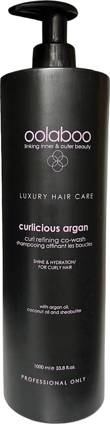 Curlicious Argan Curl Refining Co-Wash Shampoo voor gekruld haar 1000 ml - afbeelding 1