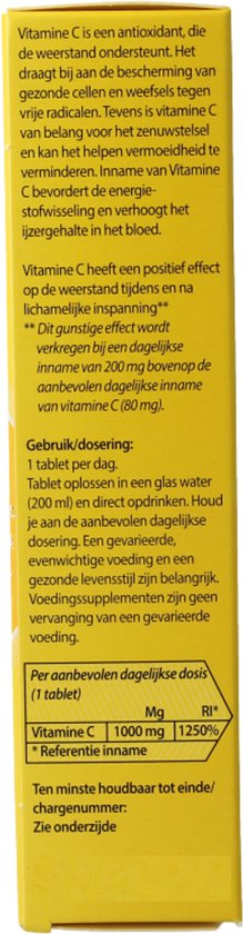 Roter Vitamine C 1000mg bruis - Hoge dosering vitamine C ter ondersteuning van je weerstand - 40 bruistabletten met citroensmaak - afbeelding 11