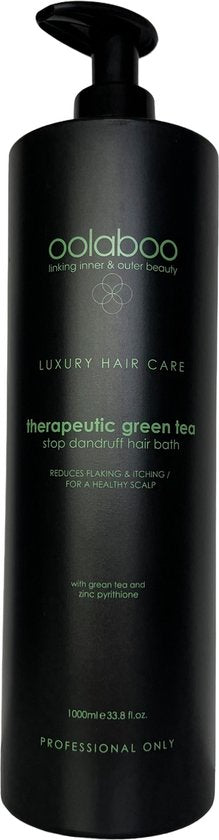 Oolaboo Therapeutic Green Tea Stop Roos Shampoo 1000 ml - afbeelding 2