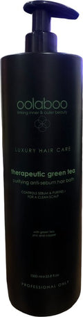 Oolaboo Therapeutic Green Tea Shampoo 1000ml anti sebum (anti vet) - afbeelding 1