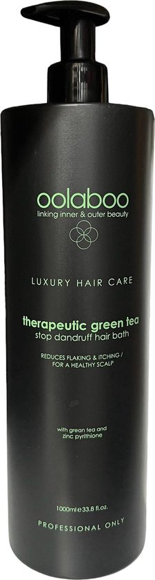 Oolaboo Therapeutic Green Tea Stop Roos Shampoo 1000 ml - afbeelding 1