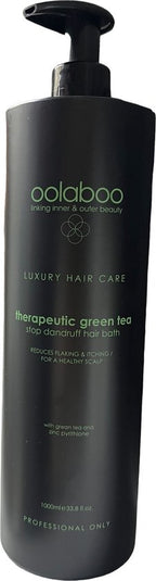 Oolaboo Therapeutic Green Tea Stop Roos Shampoo 1000 ml - afbeelding 3