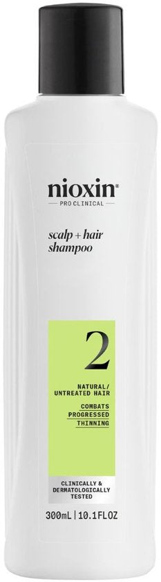 Nioxin System 2 - Shampoo - voor Natuurlijk Haar - Anti Haaruitval - Gevorderde Uitdunning - 300ml - afbeelding 1