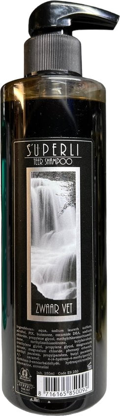 Superli Teer Shampoo 250ml zwaar vet - afbeelding 1