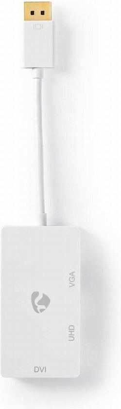 Nedis DisplayPort-Adapter - Mini-DisplayPort Male - DVI-D 24+1-Pins Female / HDMI Output / VGA Female 15p - 4K@60Hz - Verguld - Schakelbaar - 0.20 m - Rond - ABS - ABS - Wit - Polybag - afbeelding 11