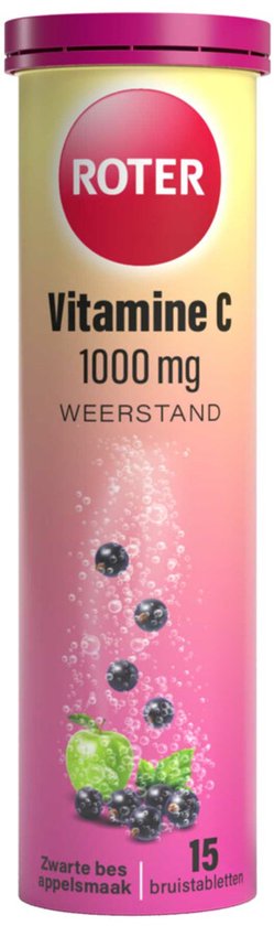 Roter Vitamine C 1000 mg Appel- Zwarte Bes - 4 x 15 bruistabletten - Voordeelverpakking - afbeelding 1
