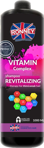RONNEY Vitamin Complex Professional Shampoo Revitalizing rewitalizujący szampon do włosów z kompleksem witamin 1000ml - afbeelding 2
