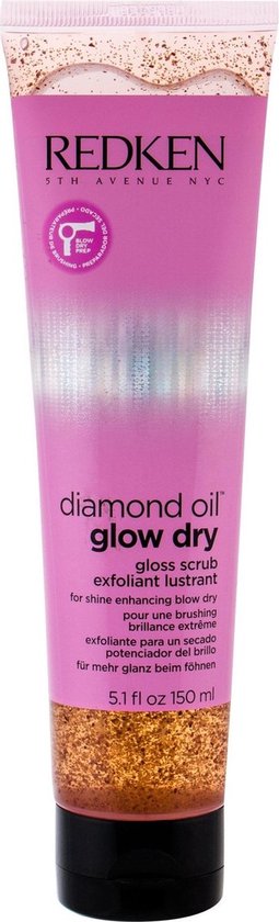 Redken diamond oil glow dry gloss scrub 3 x 150ml - afbeelding 2