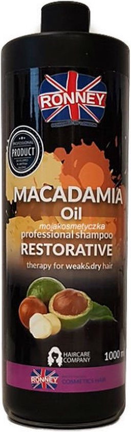 Ronney - Macadamia Oil Complex Professional Shampoo Restorative Strengthening Shampoo Macadamia 1000Ml - afbeelding 1
