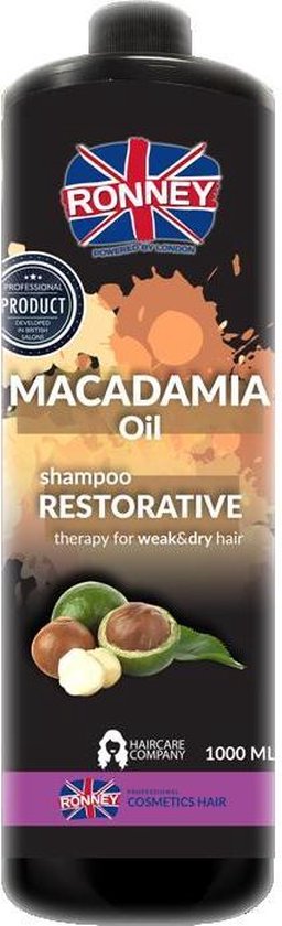 Ronney - Macadamia Oil Complex Professional Shampoo Restorative Strengthening Shampoo Macadamia 1000Ml - afbeelding 2