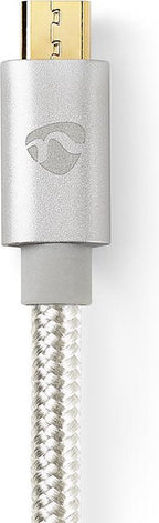 Nedis USB-Kabel - USB 2.0 - USB-C Male - USB Micro-B Male - 10 W - 480 Mbps - Verguld - 3.00 m - Rond - Gevlochten / Nylon - Aluminium - Cover Window Box - afbeelding 12