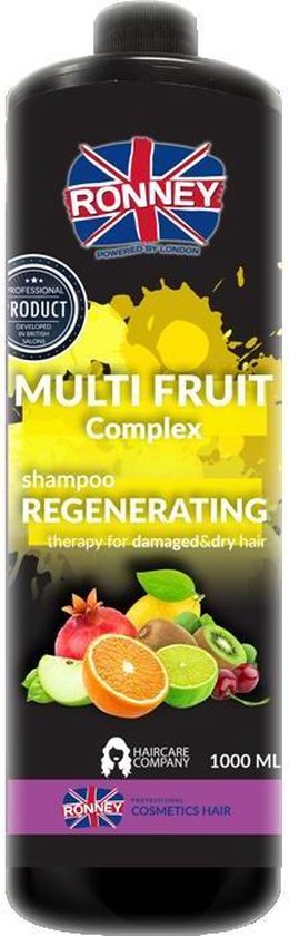 RONNEY Multi Fruit Complex Professional Shampoo Regenerating owocowy regenerujący szampon do włosów zniszczonych 1000ml - afbeelding 2