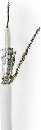 Nedis Coaxkabel op Haspel - RG58C/U - 50 Ohm - Dubbel Afgeschermd - ECA - 100.0 m - Coax - PVC - Wit - Rol - afbeelding 2
