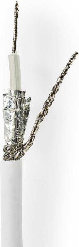 Nedis Coaxkabel op Haspel - RG58C/U - 50 Ohm - Dubbel Afgeschermd - ECA - 100.0 m - Coax - PVC - Wit - Rol - afbeelding 2