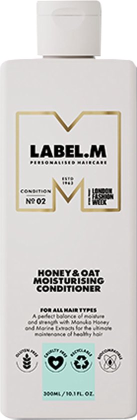 Label.M - Honey & Oat Moisturising Conditioner - 300 ml - afbeelding 1
