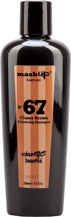 mashUp haircare Colour Me Beautiful N° 67 Classy Brown Colouring Shampoo 250ml - afbeelding 1