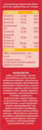 Dagravit Vitamine B Becoforte - Vitamine B3, B5, B6, B11 en B12 helpen om vermoeidheid te verminderen - 100 tabletten - afbeelding 9