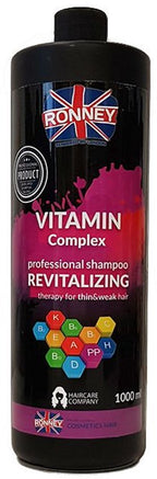 RONNEY Vitamin Complex Professional Shampoo Revitalizing rewitalizujący szampon do włosów z kompleksem witamin 1000ml - afbeelding 1