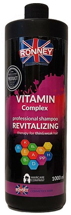 RONNEY Vitamin Complex Professional Shampoo Revitalizing rewitalizujący szampon do włosów z kompleksem witamin 1000ml - afbeelding 1