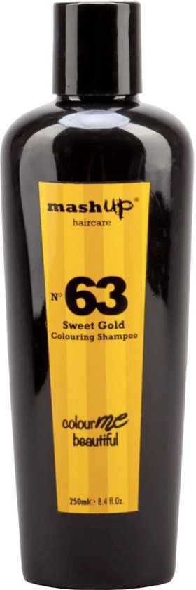 mashUp haircare Colour Me Beautiful N° 63 Sweet Gold Colouring Shampoo 250ml – 3 stuks - afbeelding 2