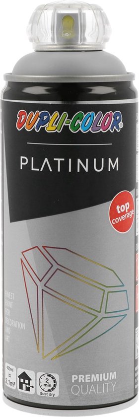 Dupli-Color platinum zijdemat lak RAL 7001 zilvergrijs - 400 ml. - afbeelding 1