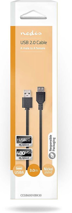 Nedis USB-kabel m USB 2.0 USB A - afbeelding 13
