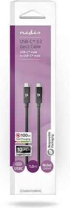 Nedis - USB - USB-C™ Male - USB-C™ Male - m - afbeelding 5